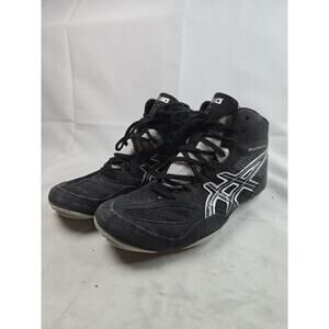 ASICS Snapdown J503Y Black Gray Wrestling Shoes YOUTH Size 5.5 WIDE